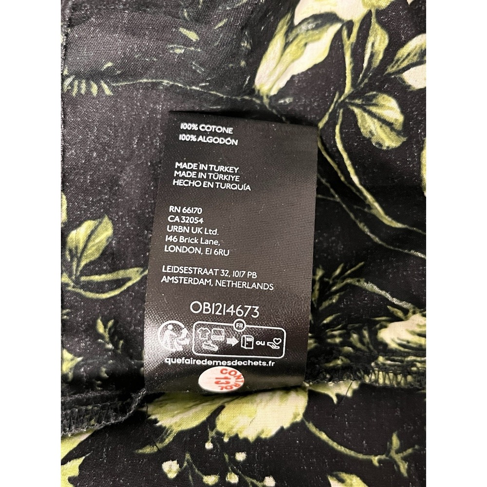 Anthropologie The Somerset Maxi Dress Floral Print Tiered Black Green Medium - Picture 12 of 12